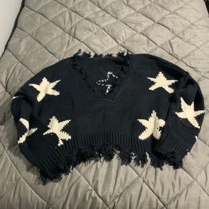 Storia Blue and White Starred Top Size Small